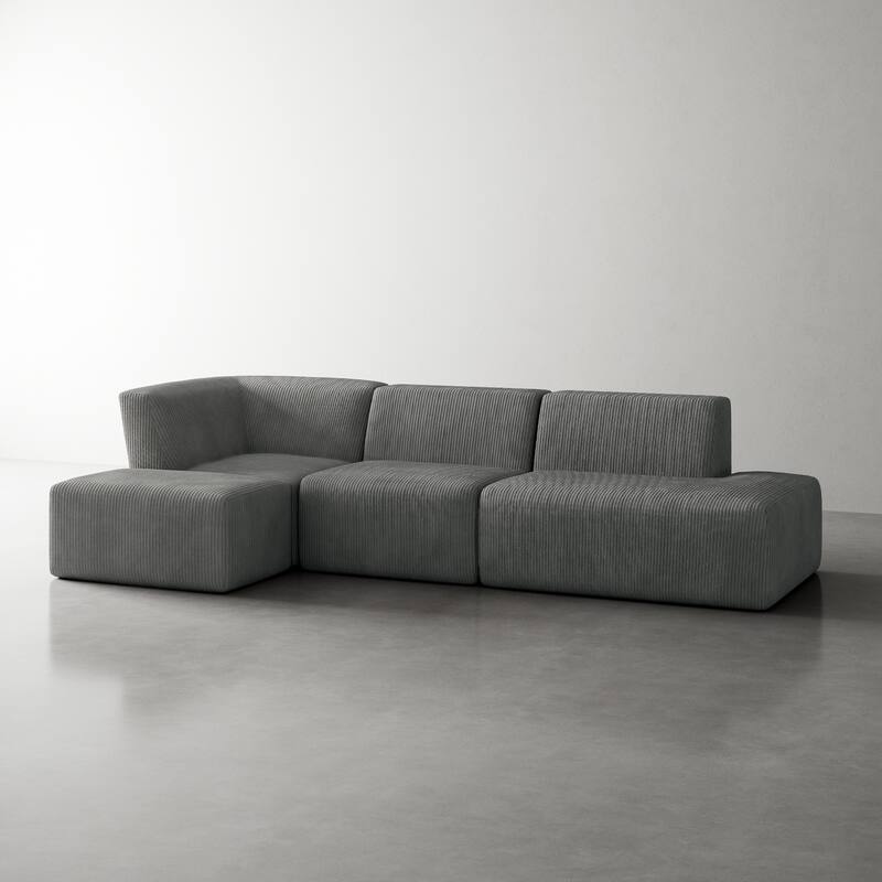 Oversized Corduroy Modular Sectional Fabric Sofa