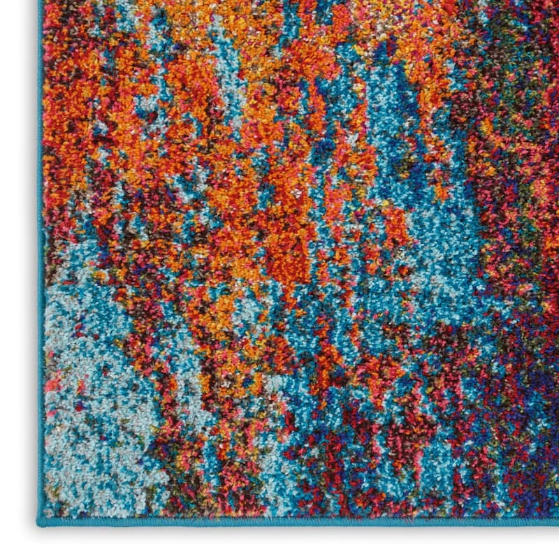 Sasim Power Loomed Abstract Modern Durable Area Rug By HomeRoots - 126' X '94' X '0.5