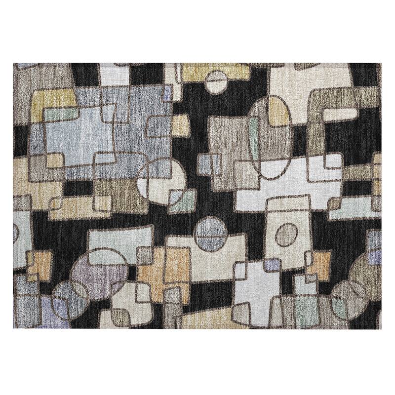 Machine Washable Indoor/ Outdoor Contemporary Prenner Chantille Rug