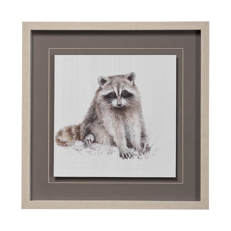 Forest Friends X (Racoon) Framed Art Print