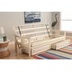 preview thumbnail 4 of 9, Somette Beli Mont Futon Set with Antique White Hardwood Frame, Rustic Pattern Cotton/Polyester Mattress, and Storage Drawers