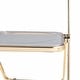preview thumbnail 44 of 61, LeisureMod Lawrence Acrylic Folding Chair W/ Gold Metal Frame - 30"