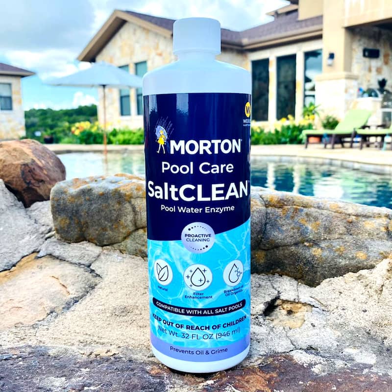Morton Pool Care SaltCLEAN Salt Water Swimming Pool Water Enzyme, 32 Oz, 3 Pack - 2.20