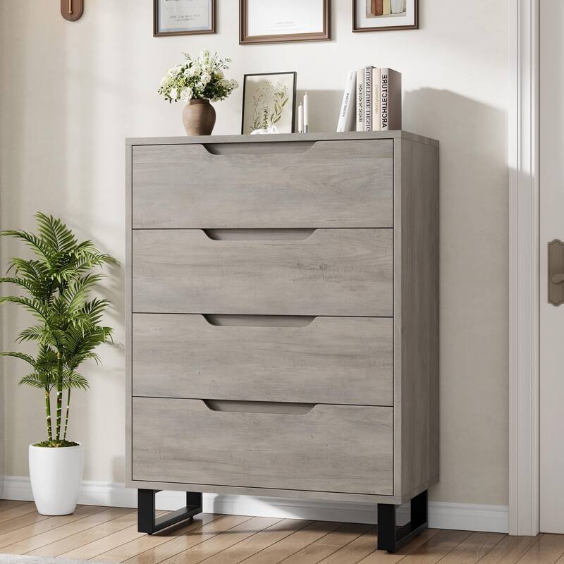 4/6 Drawer Dresser, Freestanding Storage Cabinet for Bedroom, Closet - 4-drawer - Grey