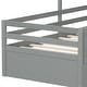 preview thumbnail 19 of 38, Twin Size House Bed Wood Kids Bed Frame with 2 Storage Drawers, Window and Guardrails for Bedroom, Easy Assembly