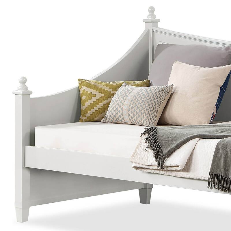 Furniture of America Coura White Solid Wood Poster Design Twin Daybed