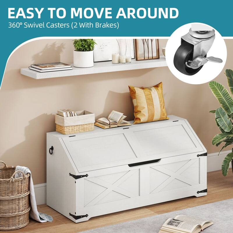 39" Lift-Top Storage Chest Storage Bench Organizer for Entryway, Bedroom, Living Room