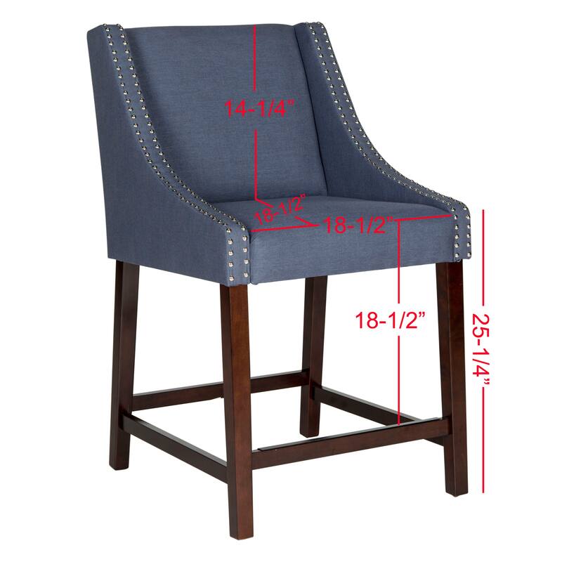 SAFAVIEH Jurij Counter Stool - 22.5" x 23" x 39.5" - 23Wx23Dx40H