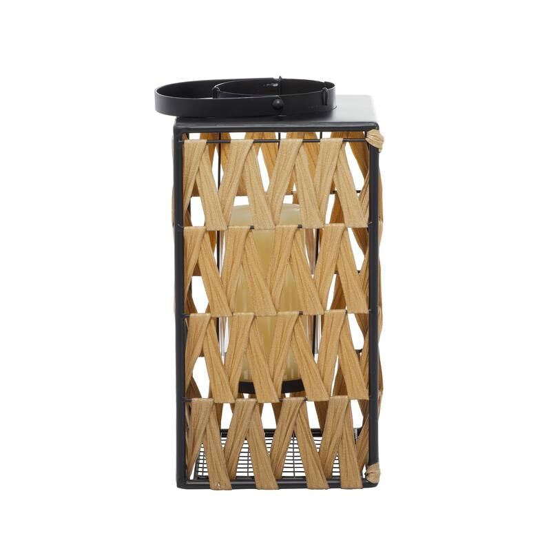 Natural Brown Open Weave Seagrass Bohemian Vase Collection