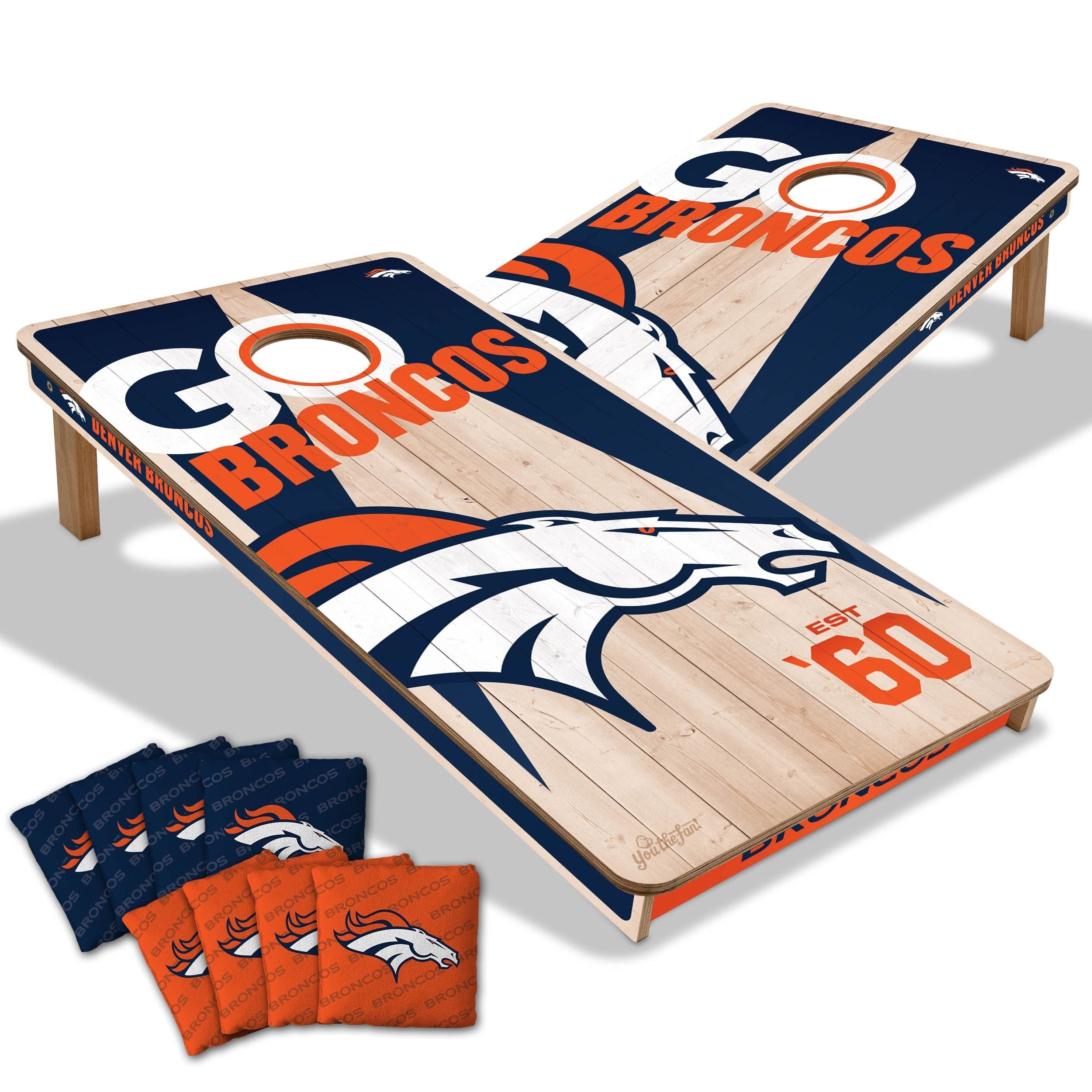 Denver Broncos NFL 2x4 Cornhole Board Set