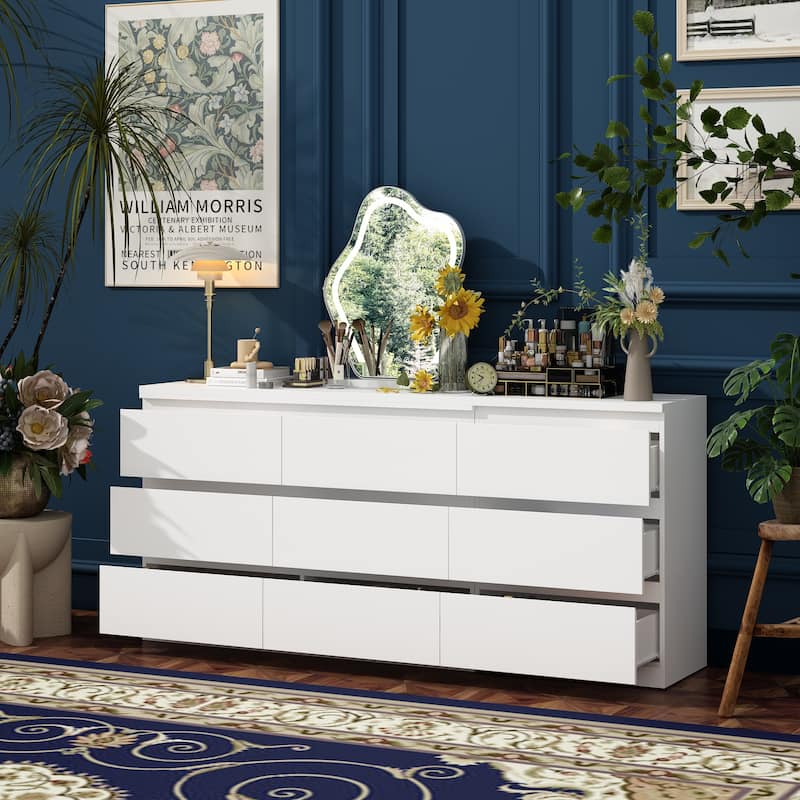 Transformative White Entertainment Center Home Desk Dresser Chest