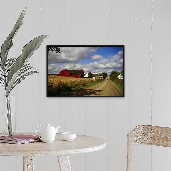 Shop Amish Farm Buildings And Corn Field Along Country Road Ohio