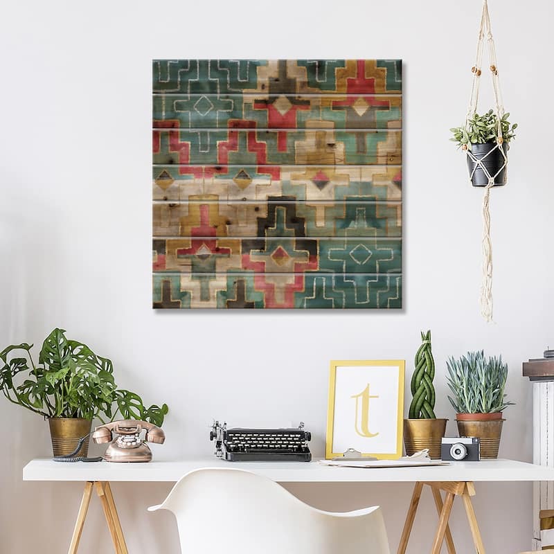 Urged II Print On Wood by Eva Watts - Multi-Color