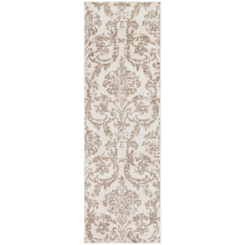 Nourison Jubilant Vintage Farmhouse Damask Area Rug - 8' Runner - Ivory/Beige