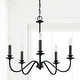 preview thumbnail 3 of 3, Weston 5-light Matte Black Chandelier
