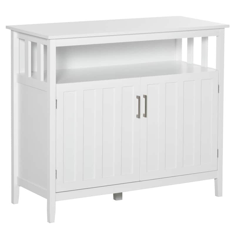 HOMCOM Sideboard Buffet Server Table with 2 Doors, Kitchen Storage Cabinet with Adjustable Shelves for Kitchen and Dining Room