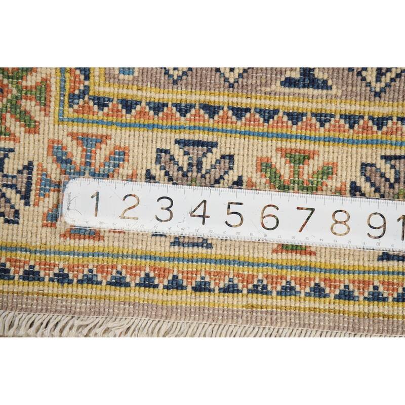 Traditional Kazak Foyer Rug Handmade Grey Wool Carpet - 2'0"x 3'0"