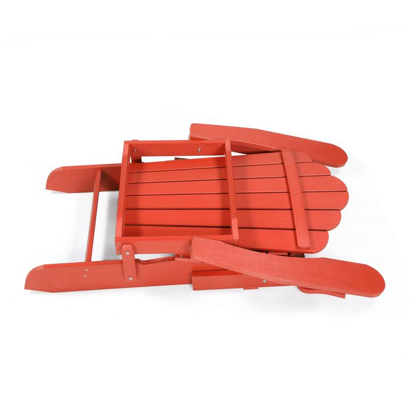 Haven Folding Poly Resin Plastic Adirondack Chair