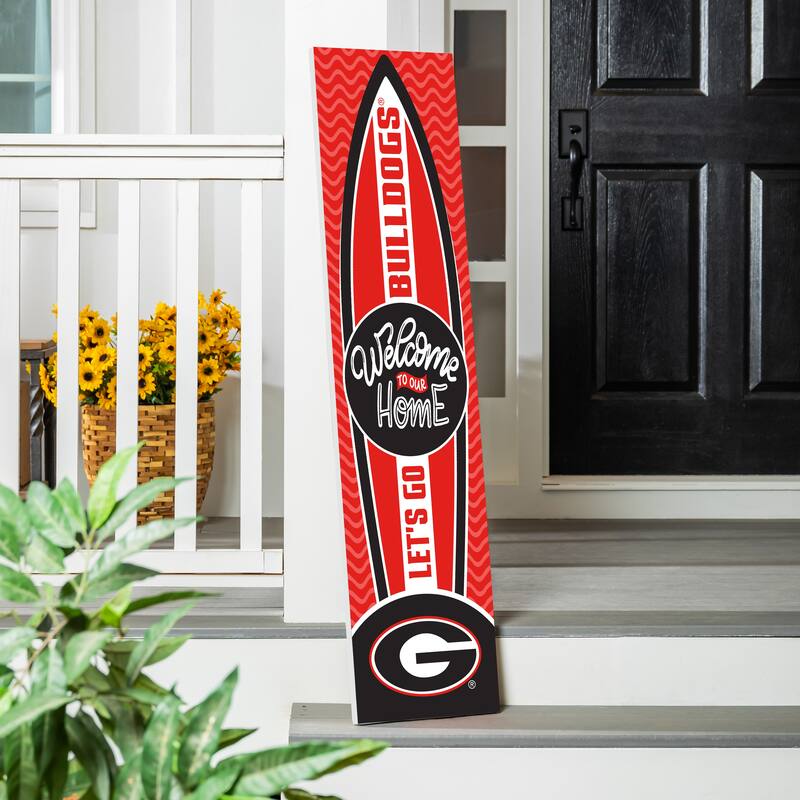 47" Porch Leaner Welcome Wall Sign, University of Georgia - Red