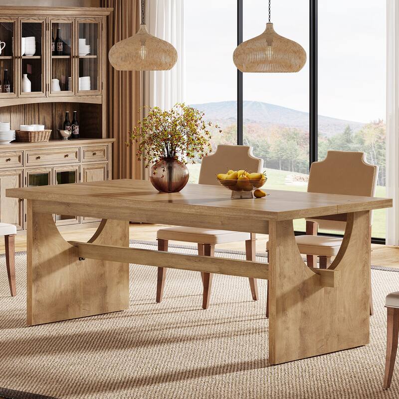 63" Large Rectangular Dining Table for 4-6 People
