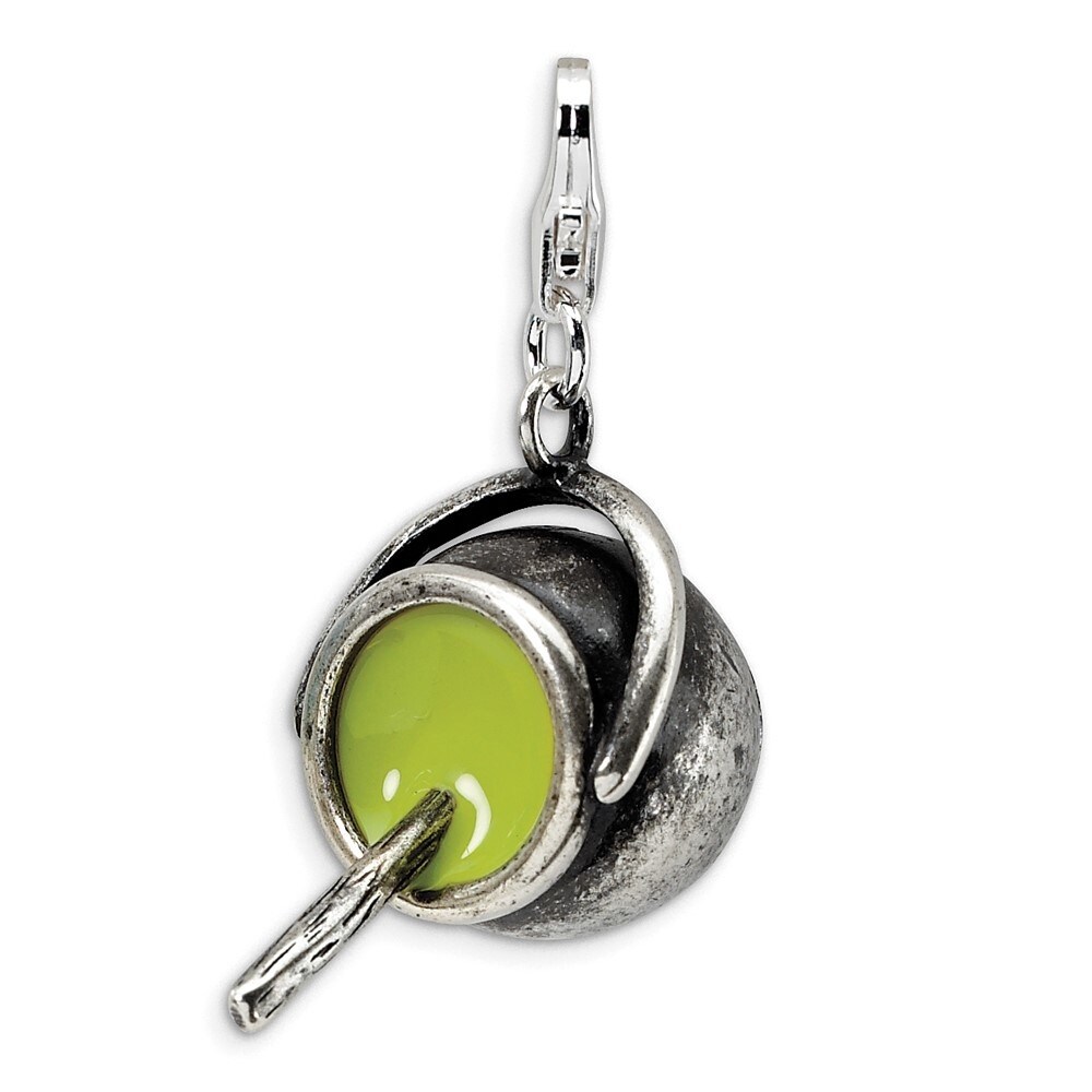 925 Sterling Silver Antiqued BELIEVE w/Lobster Clasp Charm 925 Sterling Silver Antiqued BELIEVE w/Lobster Clasp Charm