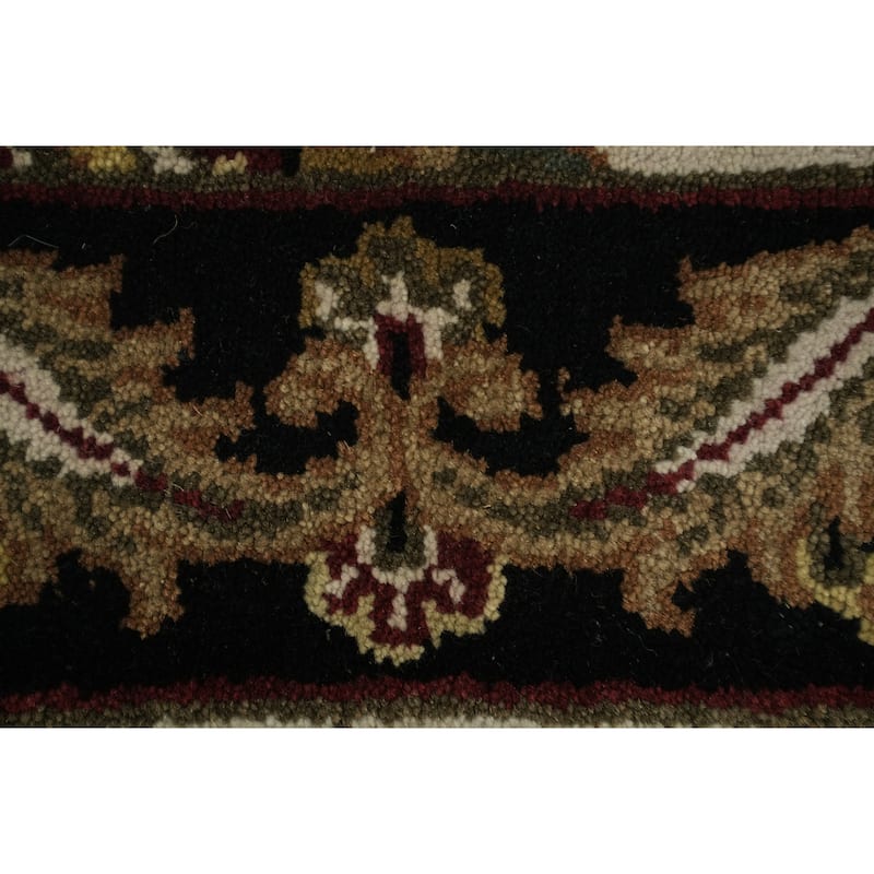 Hand Knotted Oriental 100% Wool Carpet Traditional All-Over Beige & Ivories Agra Runner Rug - 9' 6'' X 2' 6''