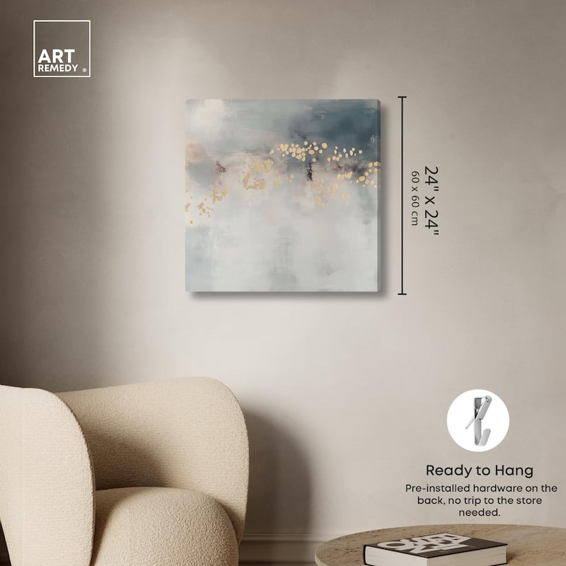 Golden Scatter Canvas by Art Remedy, Gallery Wrapped