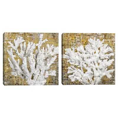 White Coral I-II by Studio Arts Canvas Art Prints