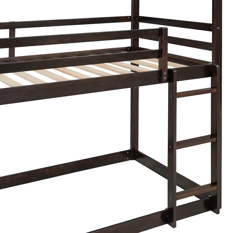 Twin over Twin Bunk Bed with Ladder