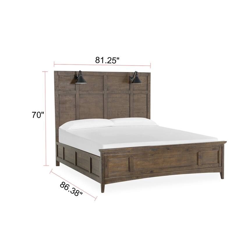 Magnussen Home Bay Creek Toasted Nutmeg Lamp Panel Bed