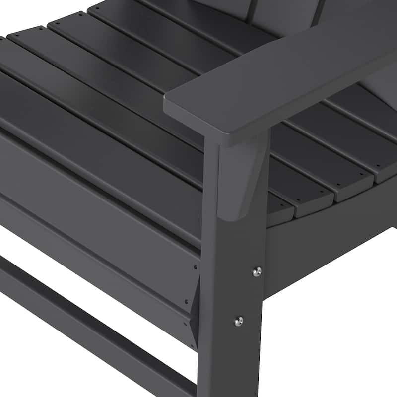 Laguna Hdpe All Weather Outdoor Patio Adirondack Dining Chair With Arms