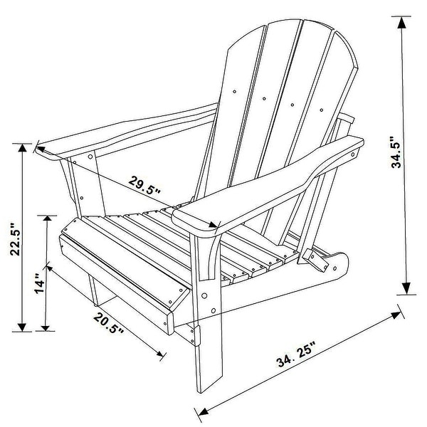 Laguna Folding Adirondack Chair (Set of 4)