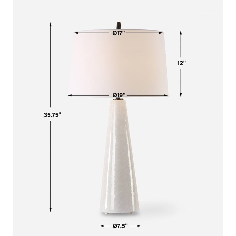 Uttermost Loire Ivory Glaze Table Lamp - 35.75'' H X 19'' W X 19'' D