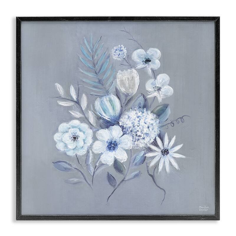Stupell Mixed Flower Bundle Framed Giclee Art Design By Marilyn Dunlap - 12 x 12 - Black