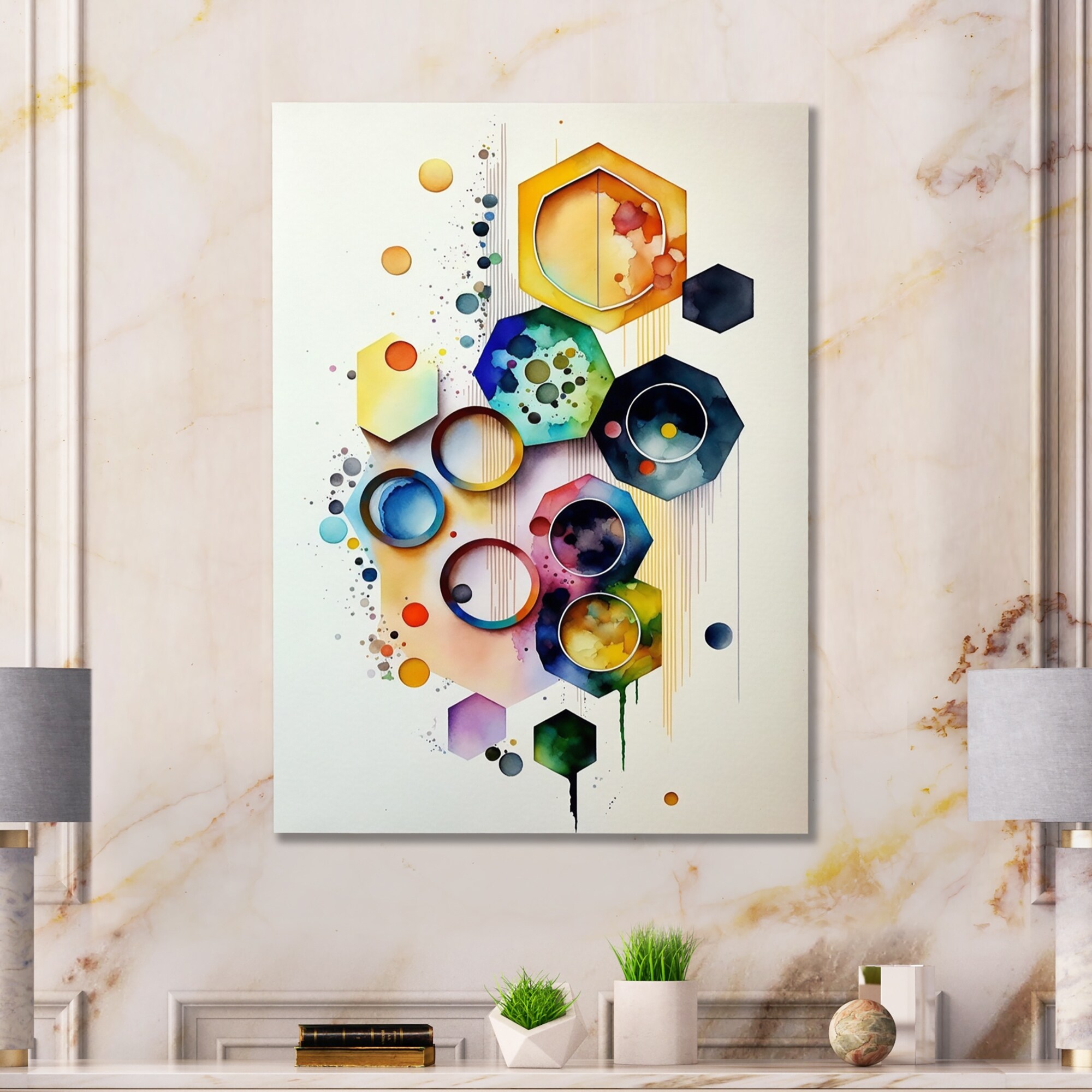 Geometric metal hotsell wall art