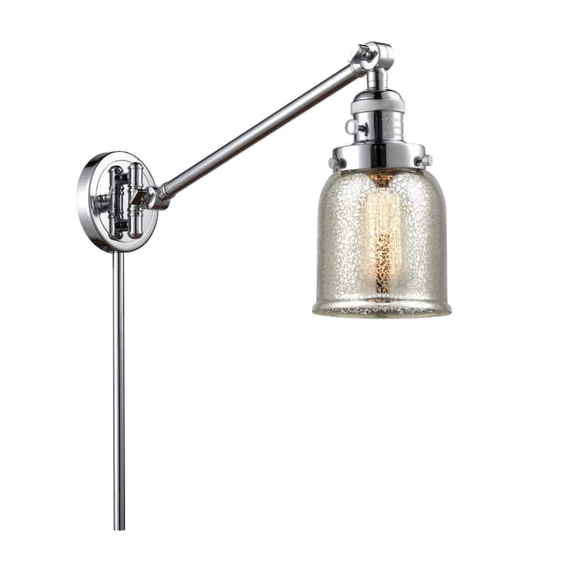 Innovations Lighting Small Bell Single Light 25" Tall Wall Sconce / - Polished Chrome / Silver Plated Mercury
