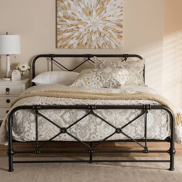 Queen Size Metal Bed Black Bed Bath & Beyond 37456770