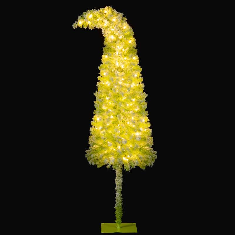 Gymax Whimsical Christmas Tree Pre-Lit Artificial Holiday Tree w/