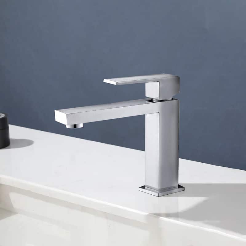 Topcraft 6.85in Single Handle Single Hole Bathroom Faucet