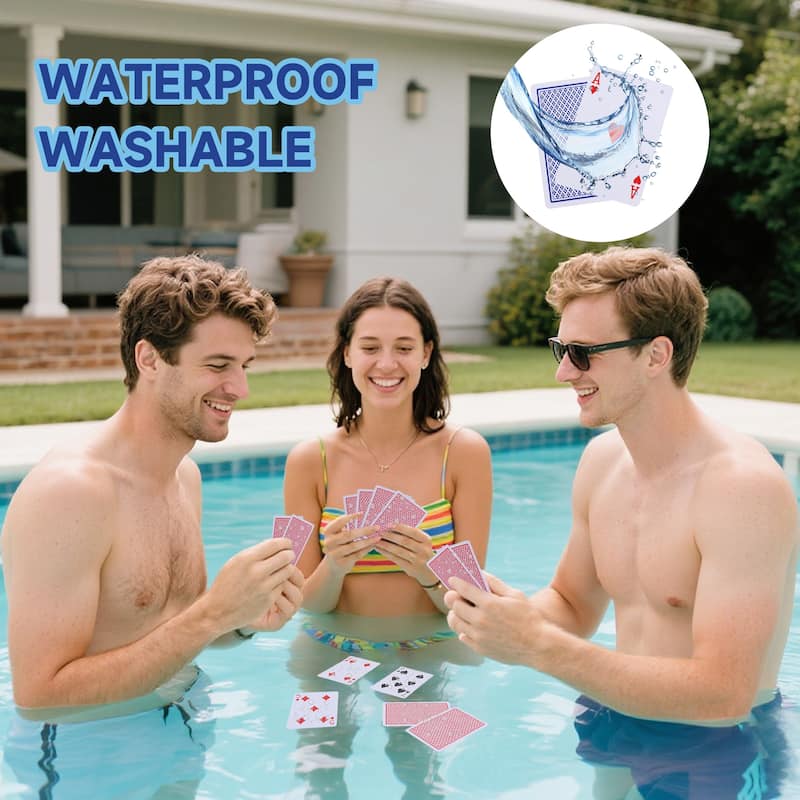 GSE Plastic Waterproof Playing Cards, Bridge Size Standard/Regular Index
