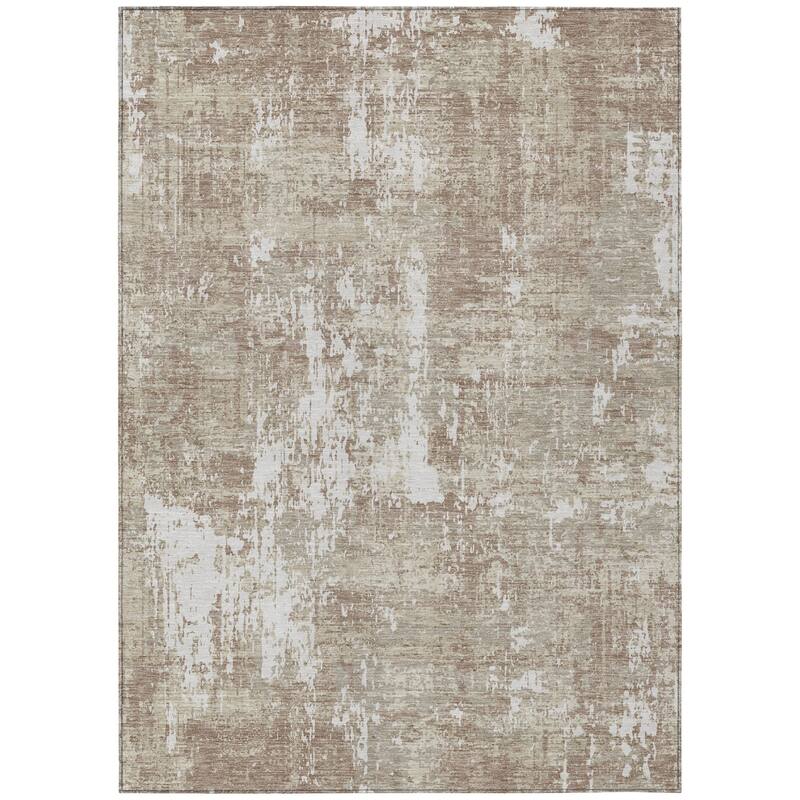 HomeRoots Abstract Transitional Rectangle Outdoor Rug