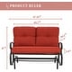 preview thumbnail 19 of 38, Nista 2 Person Outdoor Patio Glider Garden Bench Rocker Chair by Havenside Home