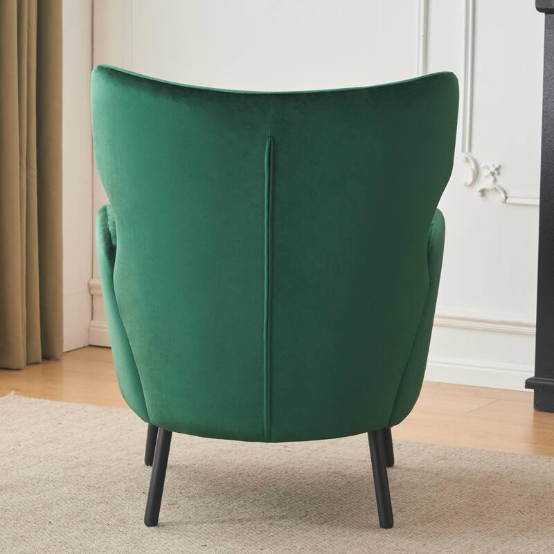 32" Wing Back Velvet Accent Chair