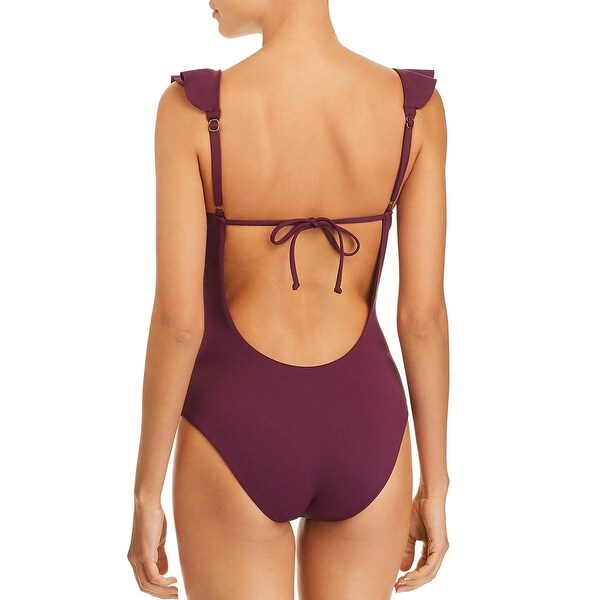 becca socialite ruffle one piece