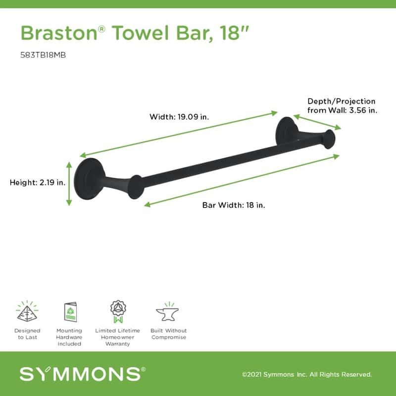 Symmons 583TB18 Braston 18" Towel Bar