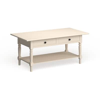 SAFAVIEH Cape Cod Cream 2-drawer Coffee Table - 41.7" x 21.7" x 18.5"