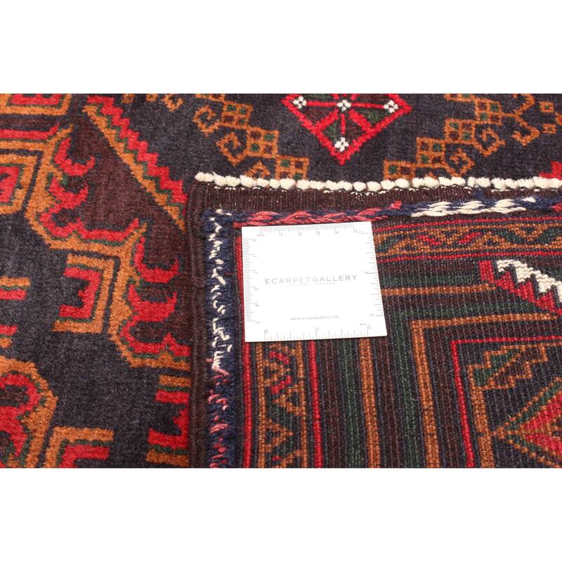 ECARPETGALLERY Hand-knotted Teimani Dark Navy Wool Rug - 3'10 x 6'7