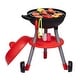 preview thumbnail 3 of 9, Black Red Plastic Grill Playset with Lights and Sounds for Kids - 16.9” L x 14.5” W x 23.23” H
