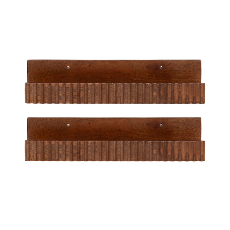 Kate and Laurel Furrow Ledge Shelf Set.