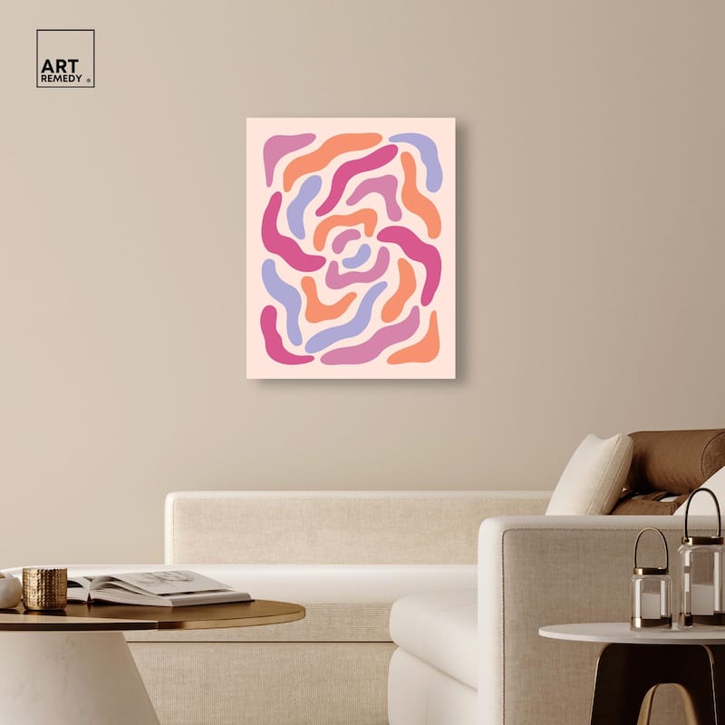 Petals Floral Form Canvas by Art Remedy, Gallery Wrapped